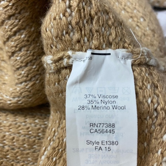 J Crew Womens XSmall Merino Wool Blend Crew Neck Pullover Sweater Tan - Picture 4 of 4